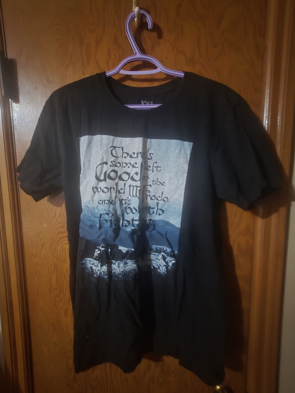 Men's Black Graphic Quote T-Shirt - The Lord of the Rings Style